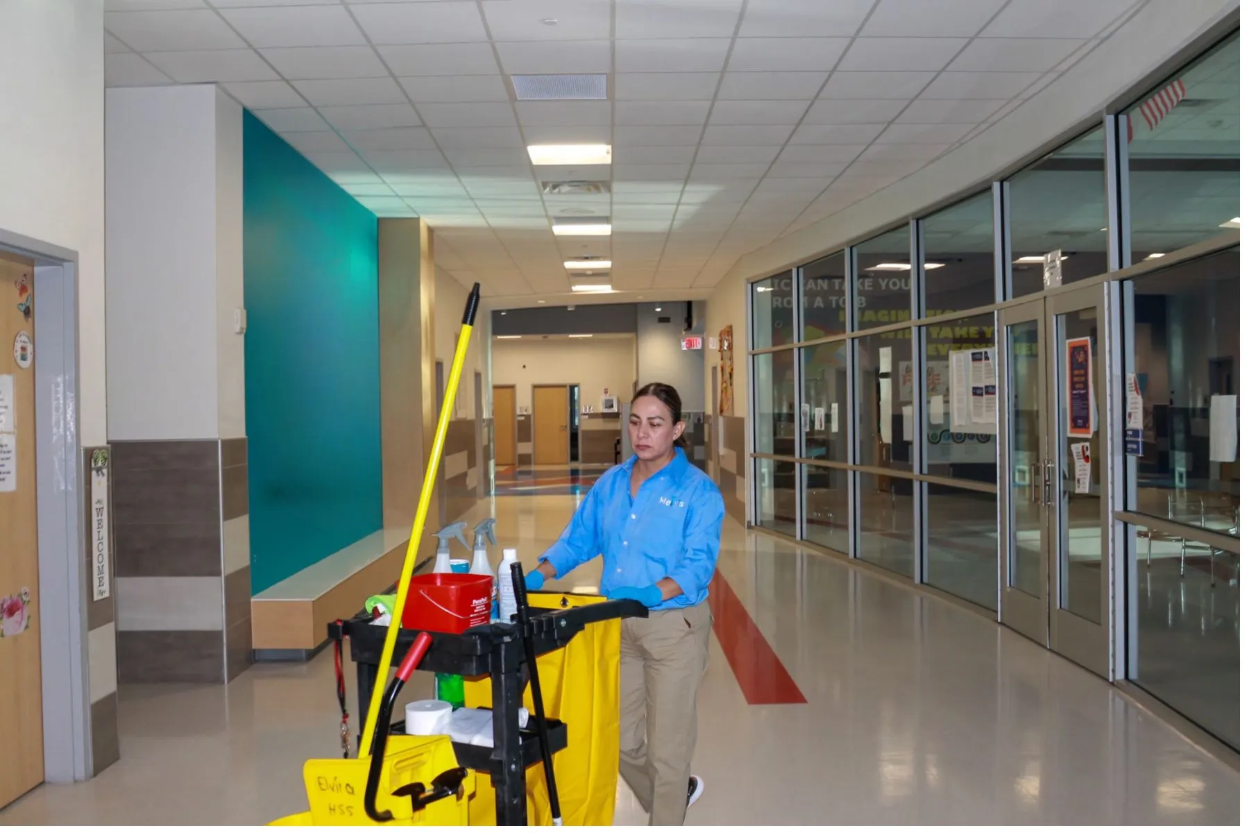 Crew arriving for a one-time deep clean